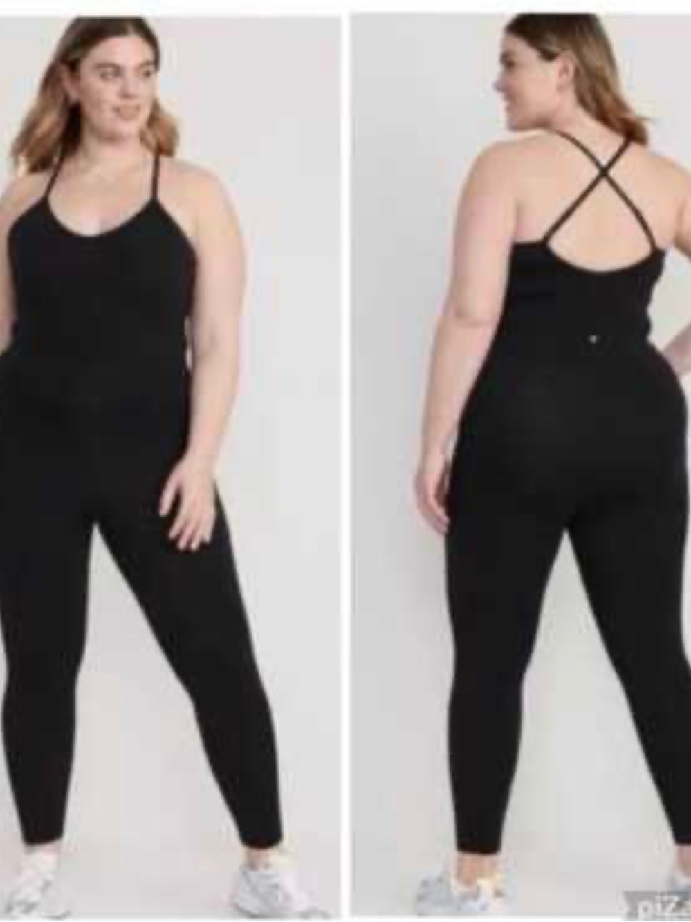 Old Navy Active Black Crossback Athletic Jumpsuit